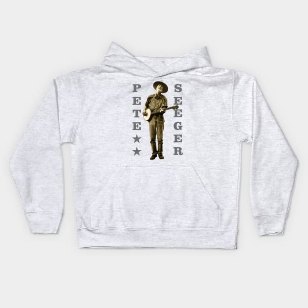 Pete Seeger Kids Hoodie by PLAYDIGITAL2020